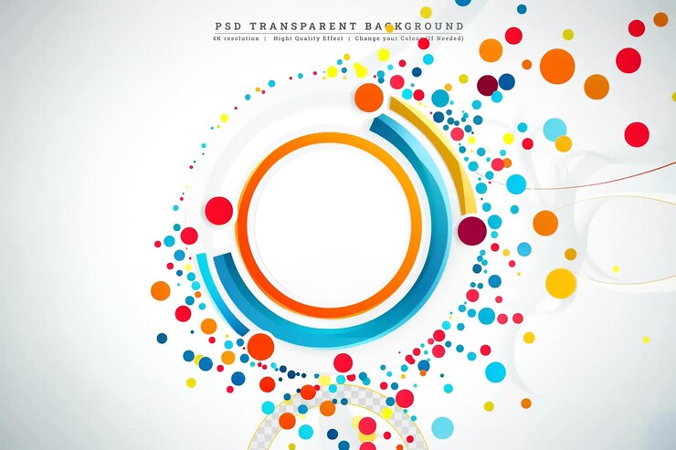 PSD des lignes arrondies créatives sur un fond transparent