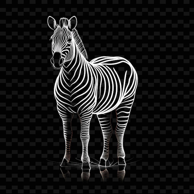 PSD les lignes de néon zèbre monochrome élégance parallèle les lignes de néon savane herbe y2k formes psd gradients