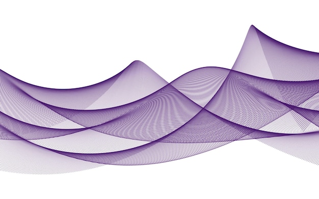 Des lignes violettes abstraites, un fond transparent