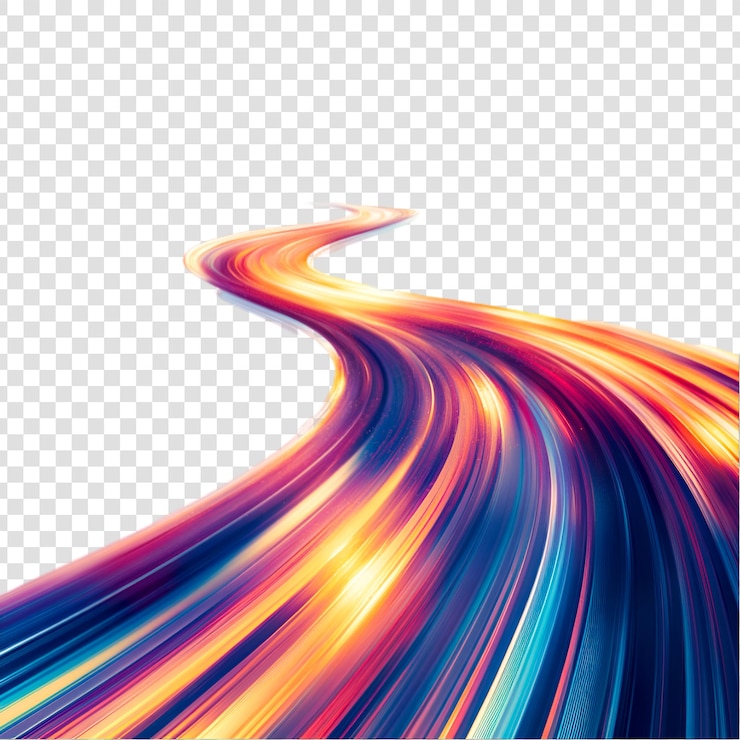 PSD des lignes de vitesse colorées conception abstraite des courbes routières
