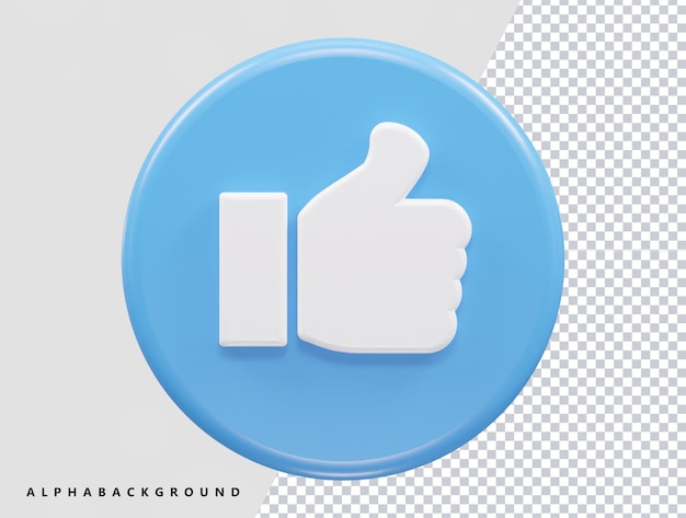 Like icon text effect vector illustration 3d rendering