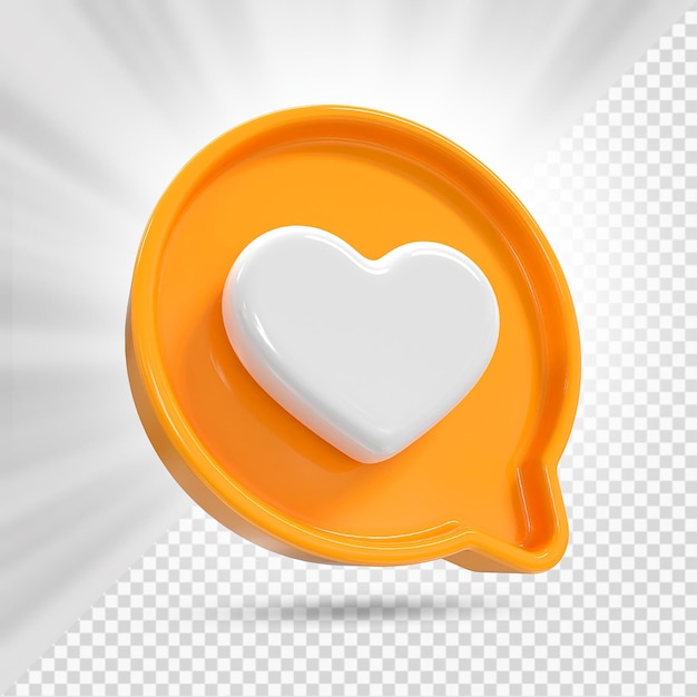 Like share love kommentarsymbol 3d render