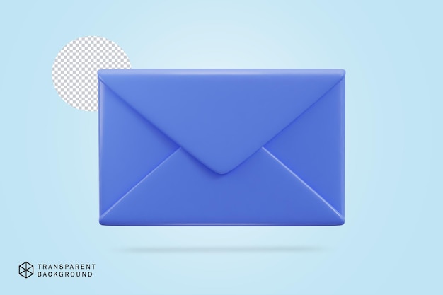 Lila E-Mail-Umschlag 3D-Vektorsymbol