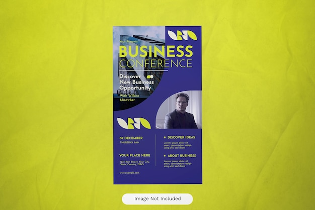 PSD lila modern business conference instagram-beitrag