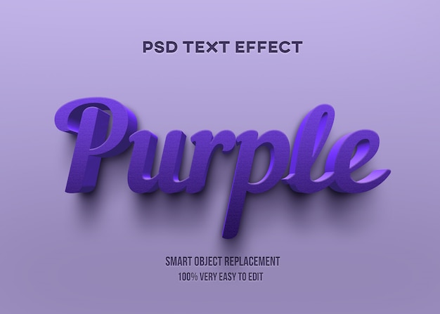 Lila Texteffekt 3d