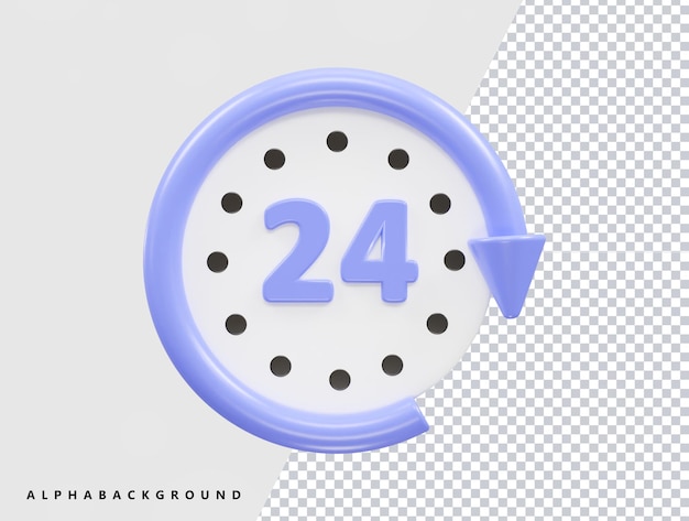 Lila Uhr mit der Nummer 24 drauf