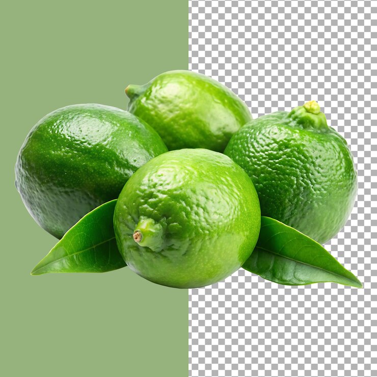 La lima verde fresca es un cítrico saludable