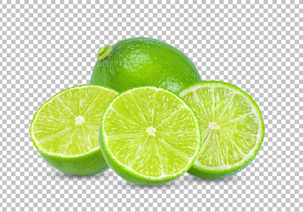 lime isolated on alpha layer