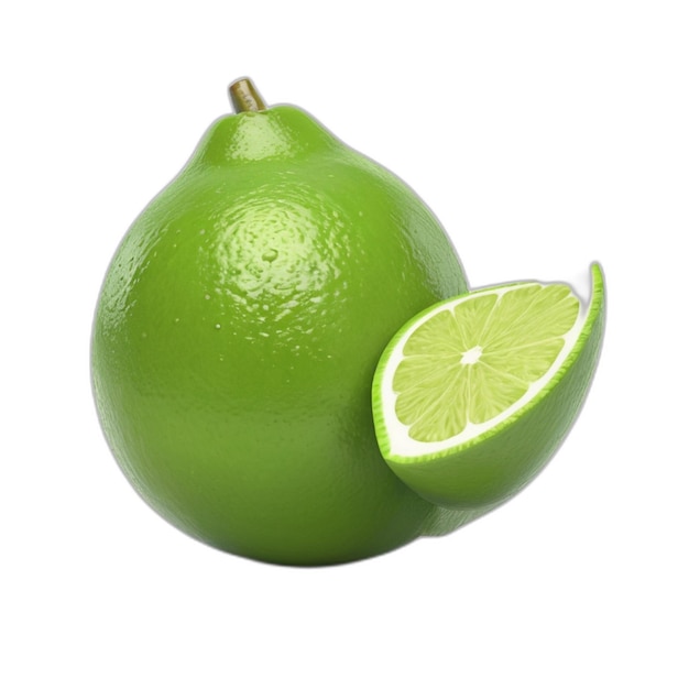 Lime Psd Sur Un Fond Blanc