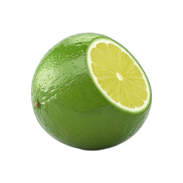 Lime PSD sur un fond blanc