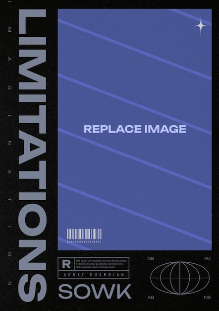 Limitaciones del póster azul moderno