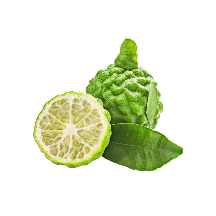 PSD limón kaffir fresco con hojas