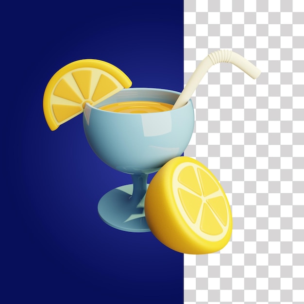 PSD limonada ícone 3d