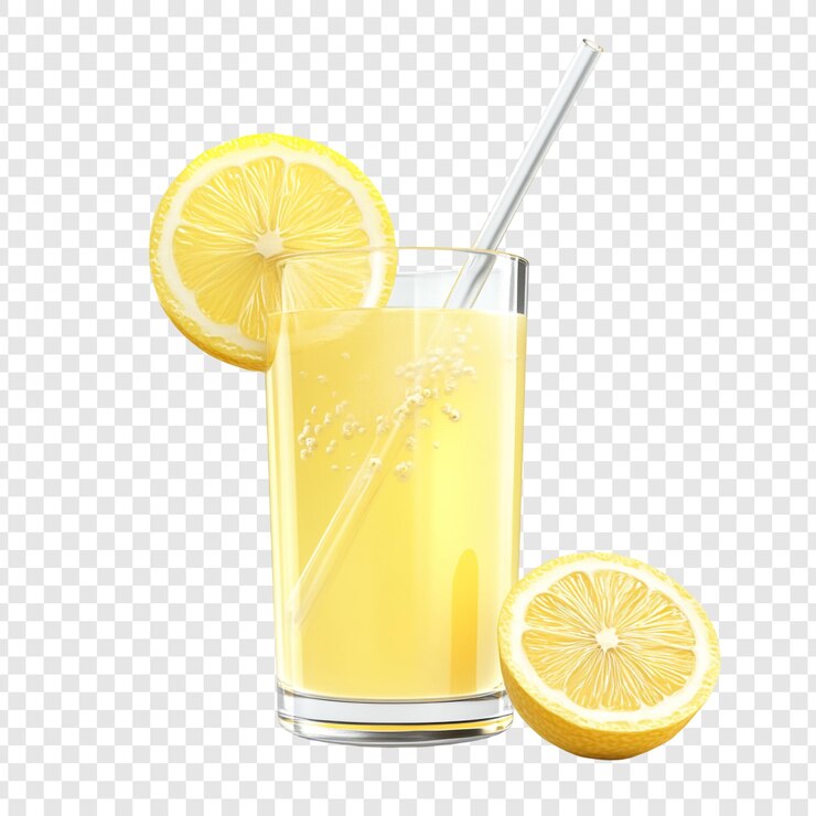 PSD limonada refrescante con rebanadas de limón