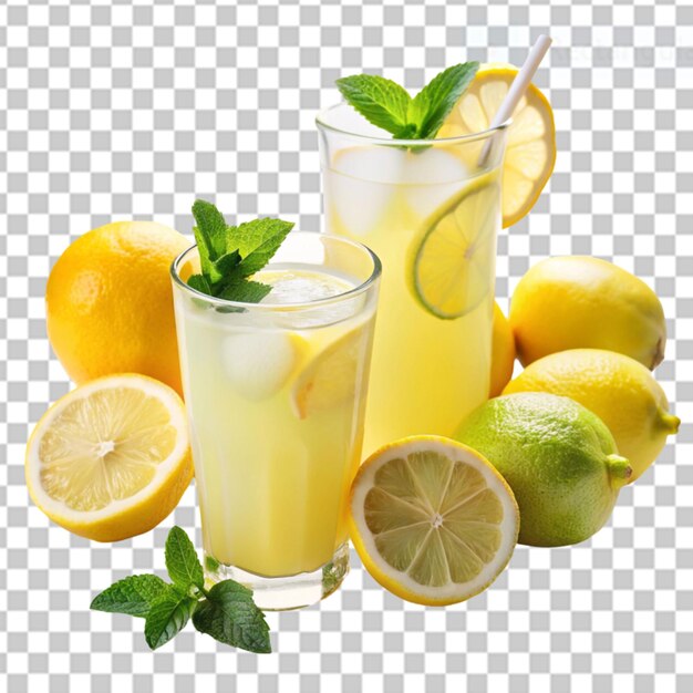 PSD de la limonade fraîchement pressée sur un fond transparent