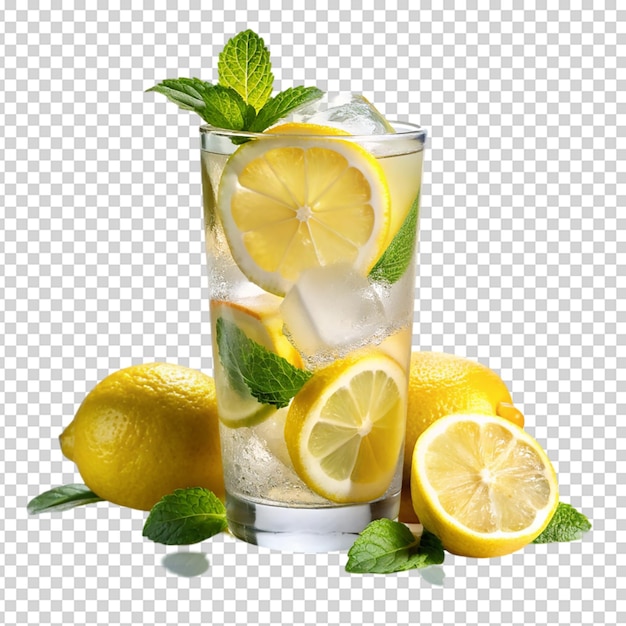La limonade glacée isolée sur un fond blanc