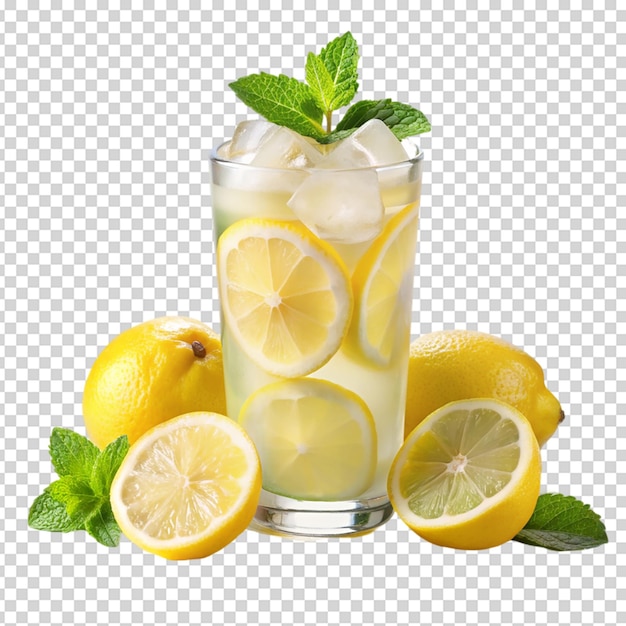 La limonade glacée isolée sur un fond blanc
