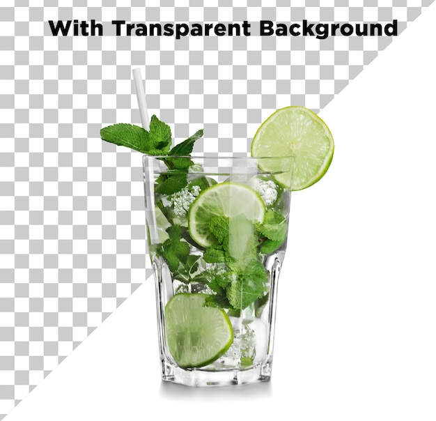 Limonade à la menthe ou Mojito au citron de menthe PNG isolé sur un fond transparent