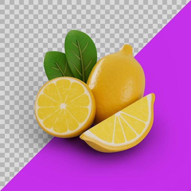Limones estilizados modelo 3d