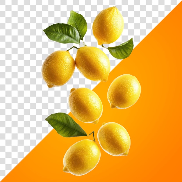 Limoni veri con foglie foglie naturali frutti