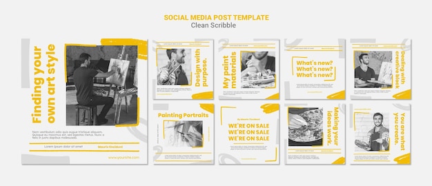 Limpar postagens do Instagram para rabiscar
