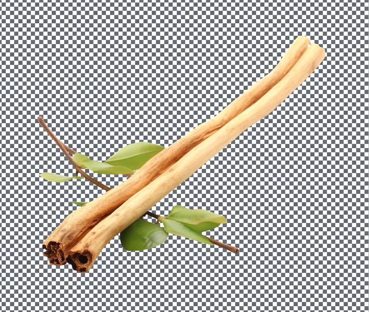 PSD limpieza de dientes natural y fresca de miswak aislada sobre un fondo transparente