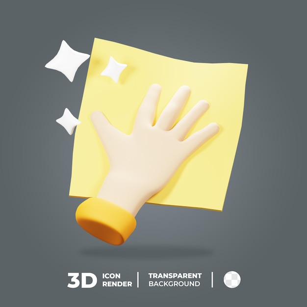 PSD limpieza de manos icono 3d