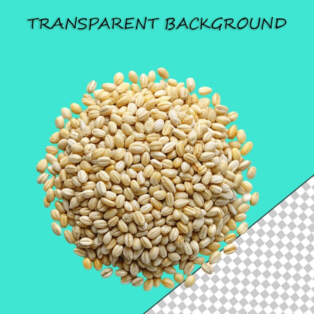 PSD lin brun ou graines de lin sur un fond transparent nourriture saine