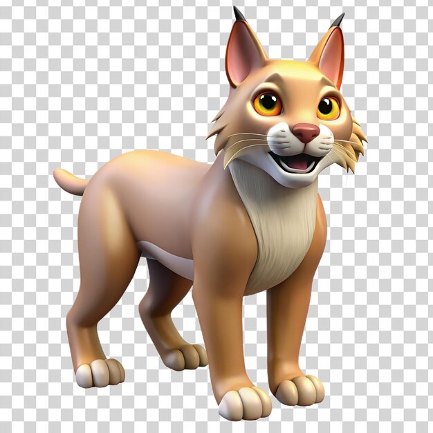 PSD lince 3d isolado em fundo transparente