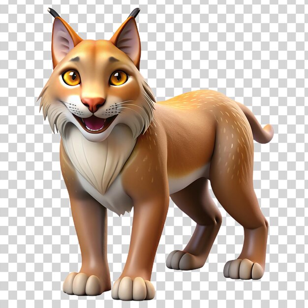 PSD lince 3d isolado em fundo transparente