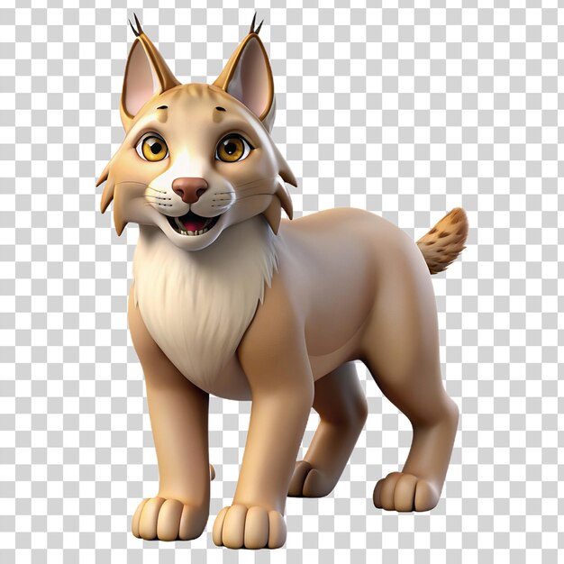 PSD lince 3d isolado em fundo transparente