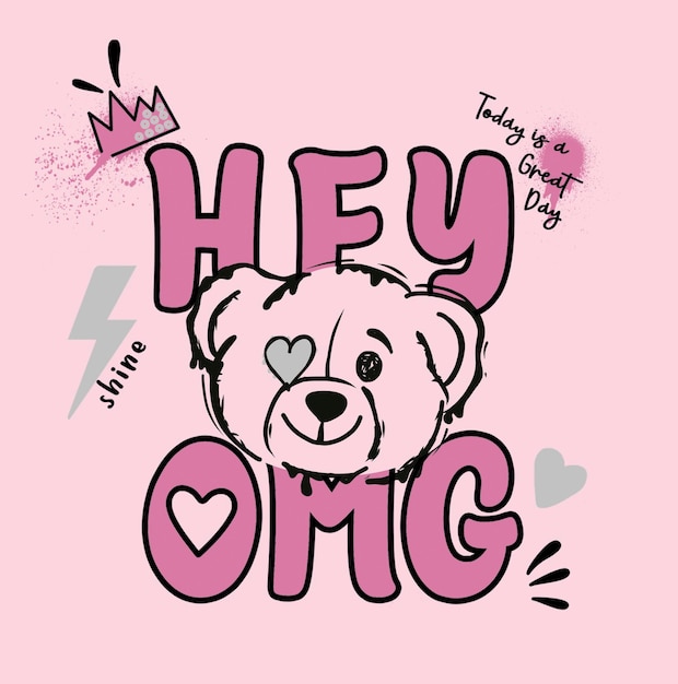 Linda camiseta infantil com estampa de urso