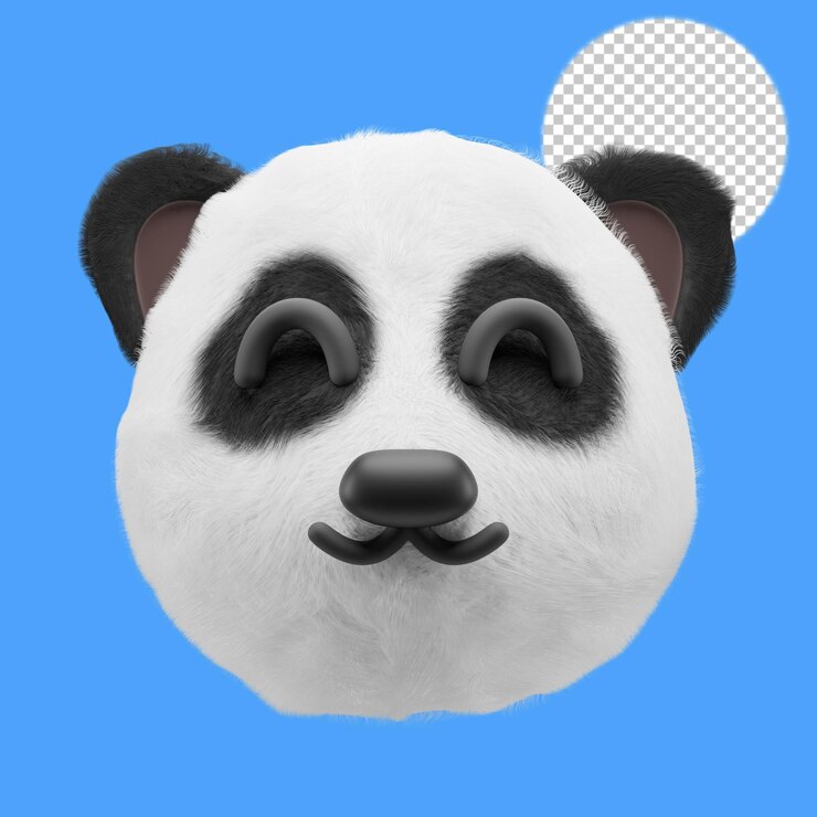 PSD linda ilustración 3d de panda