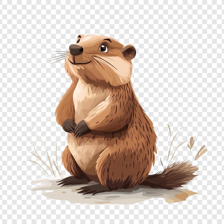 PSD una linda ilustración de la marmota