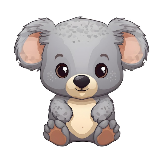 Linda ilustración de niños koala sobre fondo transparente estilo acuarela