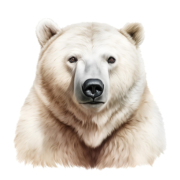 PSD una linda imagen vectorial del oso polar blanco