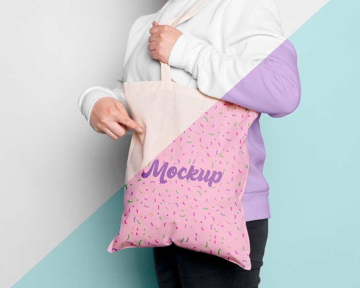 PSD linda maqueta de bolso concrpt