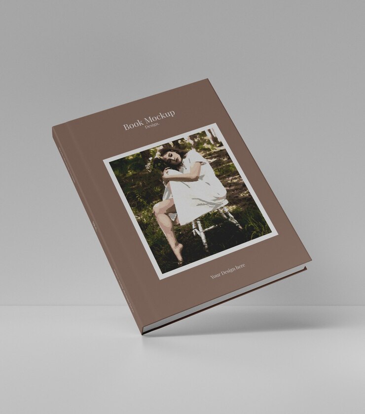PSD linda maquete de capa de livro