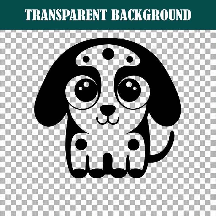 PSD la linda silueta de dalmacia con un fondo transparente