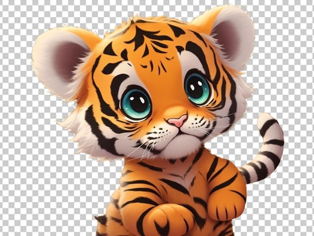 PSD un lindo y adorable bebé tigre