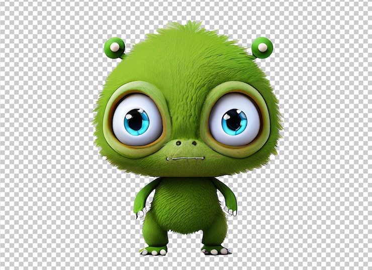 PSD lindo bebé monstruo