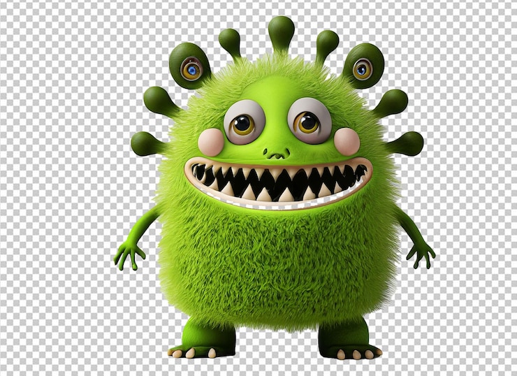 PSD lindo bebé monstruo