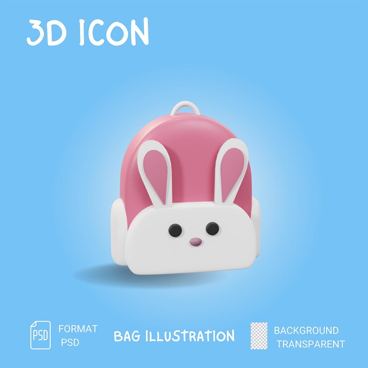 PSD lindo bolso de personaje animal