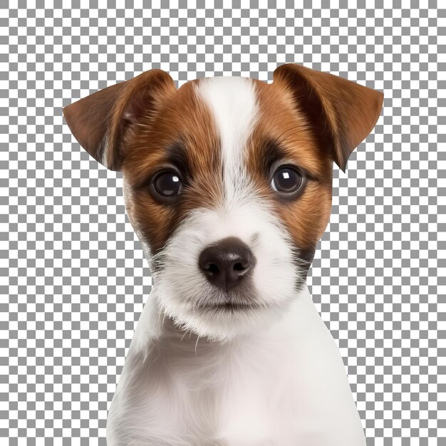 PSD lindo cachorrinho da raça russell terrier isolado em fundo transparente