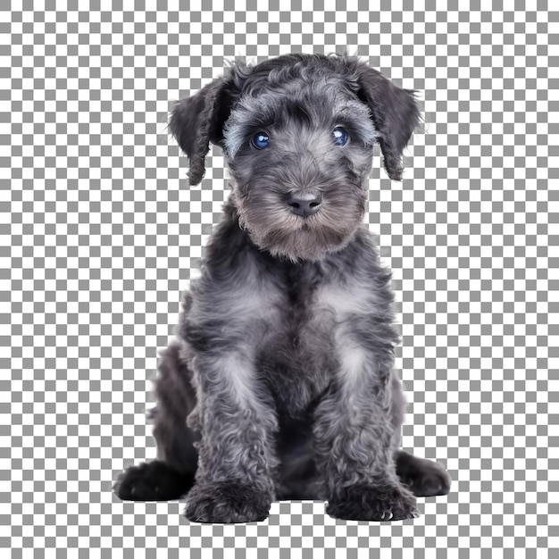 PSD lindo cachorrinho terrier azul kerry isolado em um fundo transparente