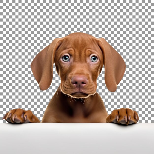 PSD lindo cachorrito de raza vizsla aislado sobre fondo transparente