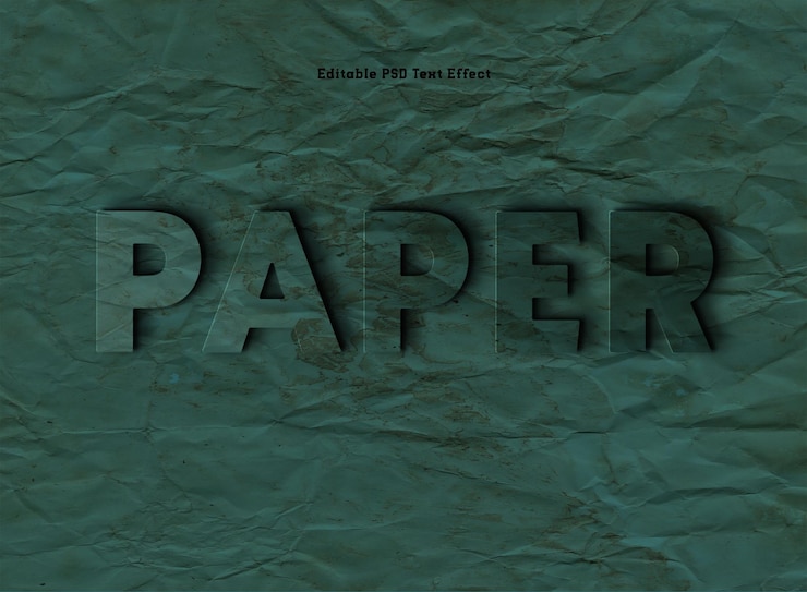 PSD lindo design de maquete de corte de papel