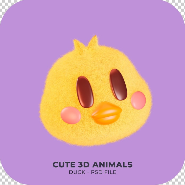 lindo diseño de icono 3d de animales de peluche