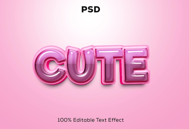 PSD lindo efecto de texto psd 3d editable