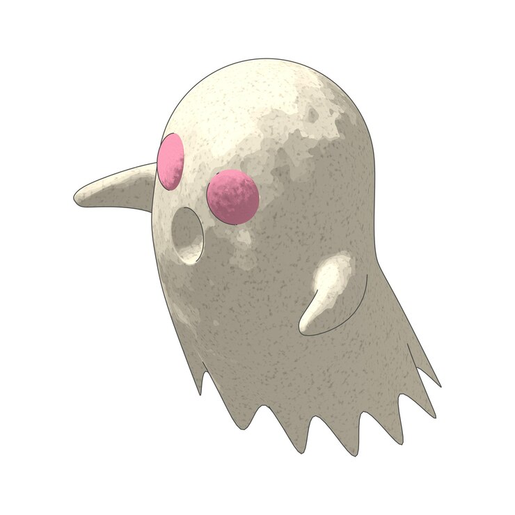 PSD el lindo fantasma de halloween con el sombrero de bruja